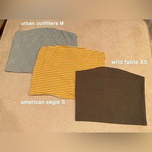 Lot of 3 Strapless Shirts